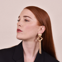 Culturesse Natalii Golden Knot Earrings (for non-pierced ears) images 0