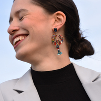 Culturesse Celie Colourful Lobster Earrings (my ears are pierced) images 0