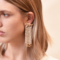 Culturesse Bright Night Crystal Diamante Earrings (my ears are pierced) images 0
