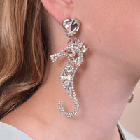 Culturesse Lexi Seahorse Rhinestone Drop Earrings (my ears are pierced) images 0