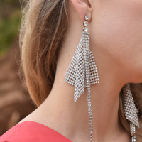 Culturesse Gem Runway Spotlight Mesh Earrings (My ears are not pierced) images 0