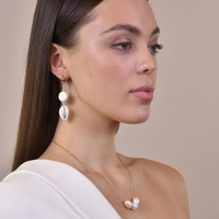 Culturesse Estere Runway Shell Drop Earrings images 0