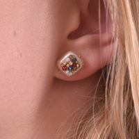 Culturesse Nicolette Pearl Art Stud Earrings images 0