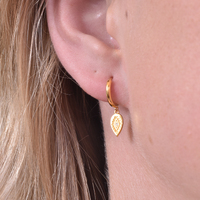 Culturesse Irena Gold Vermeil Evil Eye Earrings images 0