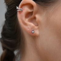 Culturesse Bente Artisan Diamante Cuff Earring (Silver) images 0