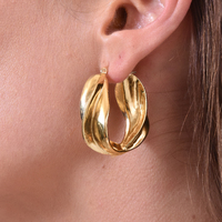 Culturesse Naevia Golden Twists Earrings images 0