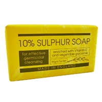 10% Sulphur Soap Bar 190g Natural Antibacterial Vegan Friendly Vitamin E  images 0