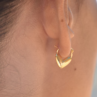 Culturesse Femi Earrings & Kindred Heart Necklace Gift Set (Gold) images 0