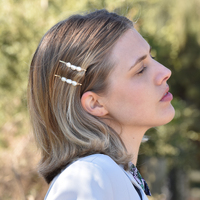 Culturesse Evangeline Freshwater Pearl Hair Clip Set images 0