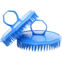 NuBrush Dark Blue Scalp Massage Comb Beard Dandruff Remover Australian Made images 0