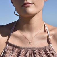 Culturesse Pisces Diamante Pendant Necklace (Gold) images 0