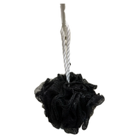 Simply For Me Medium Black Bath Shower Mesh Sponge Ball Scrubber images 0
