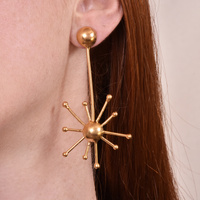 Culturesse Soleste 24K Artisan Sun Drop Earrings (for pierced ears) images 0