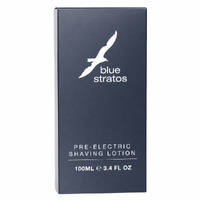Blue Stratos Pre Electric After Shave Lotion 100ml Smooth Cool Shaving Prep images 1