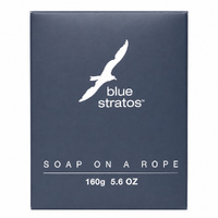 Blue Stratos Soap On A Rope 160g Hanging Bar Original Blue Fragrance images 1