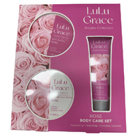 LuLu Grace Rose Body Care Set Hand Cream Scrub Butter images 1