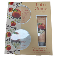 LuLu Grace Vanilla Peach Body Care Set Hand Cream Scrub Butter images 1