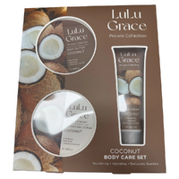 LuLu Grace Coconut Body Care Set Hand Cream Scrub Butter images 1