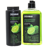 Crewman Cedarwood & Bergamot Gift Set Body Powder & Shower Gel images 1
