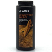 Crewman Sandalwood & Amber Body Powder For Men 200g Deodorising images 1