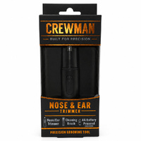 Crewman Nose and Ear Hair Trimmer Battery Powered Grooming Tool with Brush images 1