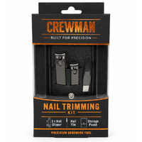 Crewman Nail Trimming Kit 2 Nail Clippers File and Storage Pouch images 1