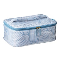 Femme Beaute Train Case Blue Abstract images 1