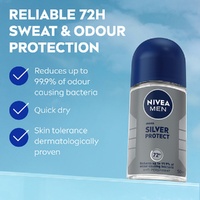 Nivea Deodorant Roll-On Silver Protect 50mL images 1