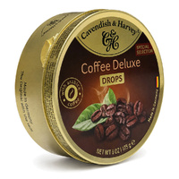 Cavendish & Harvey Deluxe Coffee Drops 175g Tin Sweets Candy Lollies images 1
