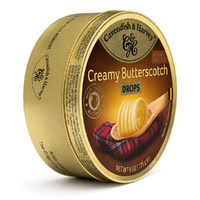 Cavendish & Harvey Creamy Butterscotch Drops 175g Tin Sweets C&H Candy Lollies images 1