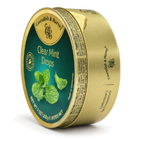 Cavendish & Harvey Clear Mint Drops 200g Tin Sweets C&H Candy Lollies images 1