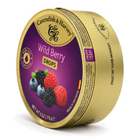 Cavendish & Harvey Wild Berry Drops 175g Tin Sweets C&H Candy Lollies images 1