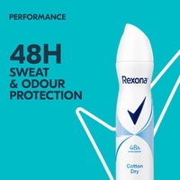 Rexona Antiperspirant Aerosol Deodorant Cotton Dry 250mL images 1