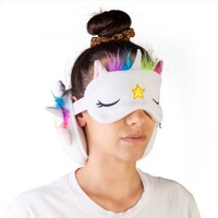 Smoosho's Pals Travel Unicorn Mask & Pillow Plush Accessory images 1