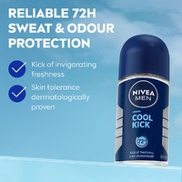 Nivea Men Cool Kick 72H Anti-Perspirant Roll-On 50mL images 1