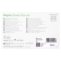 Molnlycke Mepilex Border Flex Lite Foam Dressing 5cm x 12.5cm Pack images 1