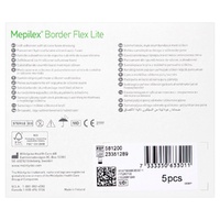 Molnlycke Mepilex Border Flex Lite Foam Dressing 7.5cm x 7.5cm 5 Pack images 1