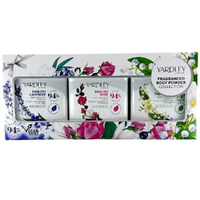 Yardley Body Powder Gift Set Lavender Rose Lily 3 x 50g Vegan Plant Based images 1