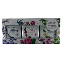 Yardley Body Powder Gift Set Lavender Rose Lily 3 x 50g Vegan Plant Based images 1