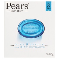 Pears Pure & Gentle Soap With Mint Extracts 3 x 125g images 1