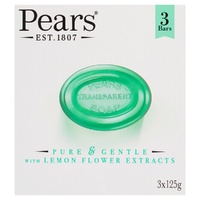 Pears Pure & Gentle Soap With Lemon Flower Extracts 3 x 125g images 1