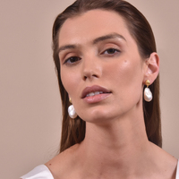 Culturesse Aquaria Mediterranean Baroque Pearl Earrings images 1