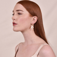 Culturesse Lua Coral Pearl Drop Earrings images 1