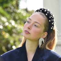 Culturesse Bianca Fancy Rhinestone Tassel Earrings (my ears are not pierced) images 1