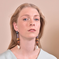 Culturesse Allyriane Earthy Glory Statement Earrings (for pierced ears) images 1