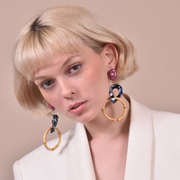 Culturesse Leandre Modern Loop Earrings (for non-pierced ears) images 1