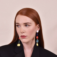 Culturesse Claudette Color Drops Statement Earrings (for pierced ears) images 1