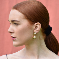 Culturesse Lillie Golden Clam Drop Earrings (my ears are not pierced) images 1
