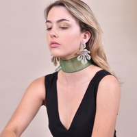 Culturesse Forever Green Statement Earrings [Ears: My ears are not pierced] images 1