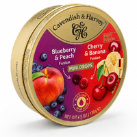 Cavendish & Harvey Mini Drops Blueberry Peach Cherry Banana 130g images 1